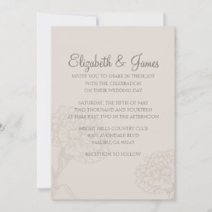 Aangepaste standaard moderne huwelijksuitnodiginge kaart