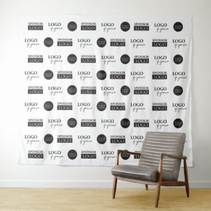 Aangepaste stap- en herhaalbedrijven-sponsorlogo's wandkleed