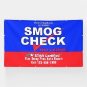 Aangepaste Star-gecertificeerde rooktest Autowerkp Spandoek (Horizontaal)