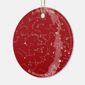 Aangepaste Star-kaart - keramische kerstversiering Keramisch Ornament (Links)