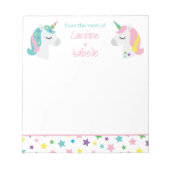 Aangepaste Star Unicorns-laptop Notitieblok (Voorkant)