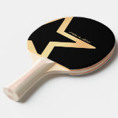 Aangepaste Star-voeding (zwart) Tafeltennisbatje (Voorkant Gekanteld)