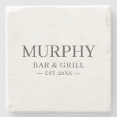 Aangepaste startbalk Familienaam Stenen Onderzetter (Voorkant)