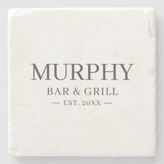 Aangepaste startbalk Familienaam Stenen Onderzetter (Voorkant)