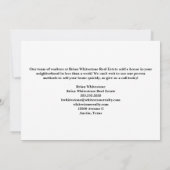 Aangepaste startfoto voor verkoop van onroerend go kaart (Achterkant)