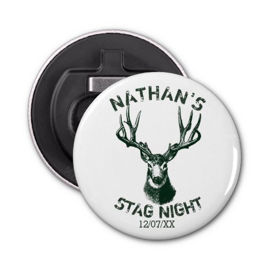 Aangepaste status Night Antlers Keepomwille Button Flesopener (Voorkant)