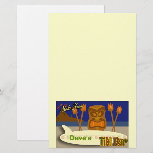 Aangepaste statusbalk briefpapier (Voorkant / Achterkant)