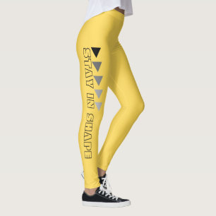 Aangepaste Stay In Shape Fitness in Geel Leggings