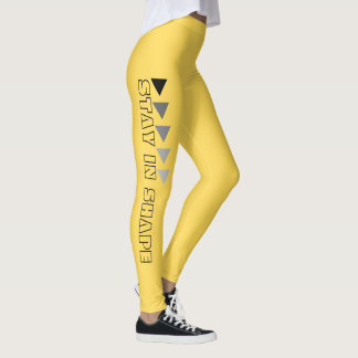 Aangepaste Stay In Shape Fitness in Geel Leggings