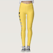 Aangepaste Stay In Shape Fitness in Geel Leggings (Voorkant)