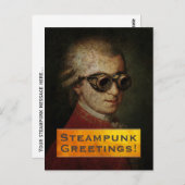 Aangepaste Steampunk Mozart Stationery Briefkaart (Voorkant / Achterkant)