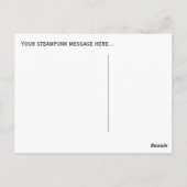 Aangepaste Steampunk Mozart Stationery Briefkaart (Achterkant)