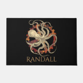 Aangepaste Steampunk Octopus & Rusty Clockwork Deurmat (Voorkant)