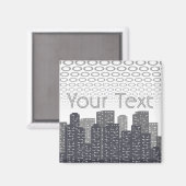 Aangepaste stedelijke stadsgezichten Schakeringen Magneet (Voorkant / Achterkant)