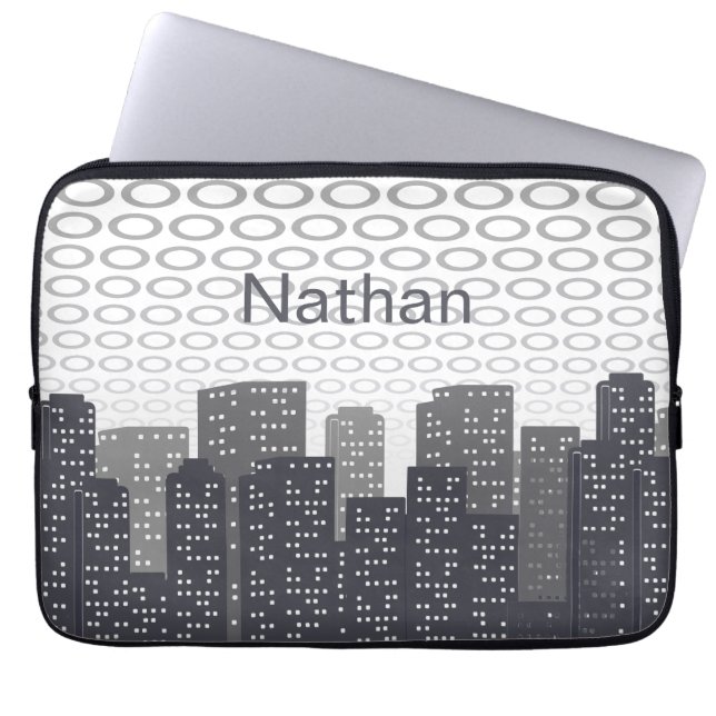 Aangepaste stedelijke stadslandschappen Schakering Laptop Sleeve (Voorkant)