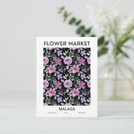 Aangepaste steden op de wereldmarkt van Malaga Briefkaart (Staand voorkant)