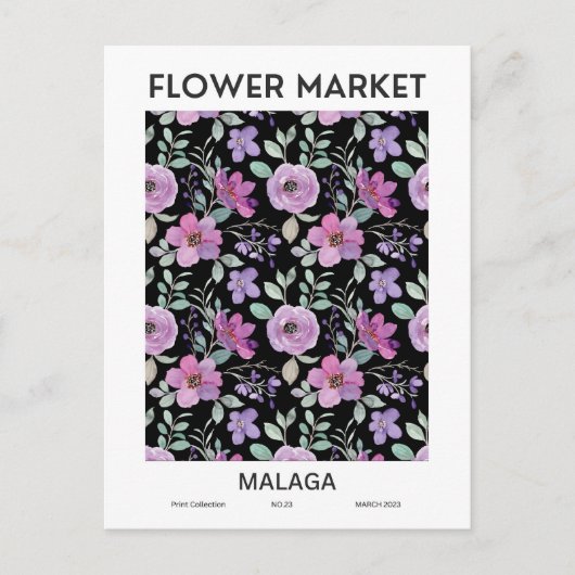 Aangepaste steden op de wereldmarkt van Malaga Briefkaart (Voorkant)