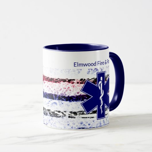 Aangepaste stedenbrand en redding mok (Voorkant rechts)