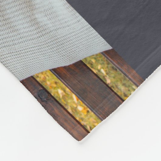 Aangepaste steenrooster - Grauwe 12 foto Fleece Deken (Hoek)