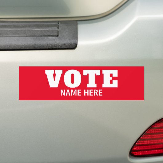 AANGEPASTE STEM KIEZERS KANDIDAAT VERKIEZING BUMPERSTICKER (Op auto)