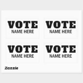 AANGEPASTE STEM KIEZERS KANDIDAAT VERKIEZING RECHTHOEKIGE STICKER (Vel)