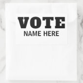AANGEPASTE STEM KIEZERS KANDIDAAT VERKIEZING RECHTHOEKIGE STICKER (Tas)