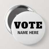 AANGEPASTE STEM KIEZERS KANDIDAAT VERKIEZING RONDE BUTTON 4,0 CM (Voorkant /achterkant)