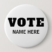 AANGEPASTE STEM KIEZERS KANDIDAAT VERKIEZING RONDE BUTTON 4,0 CM (Voorkant)