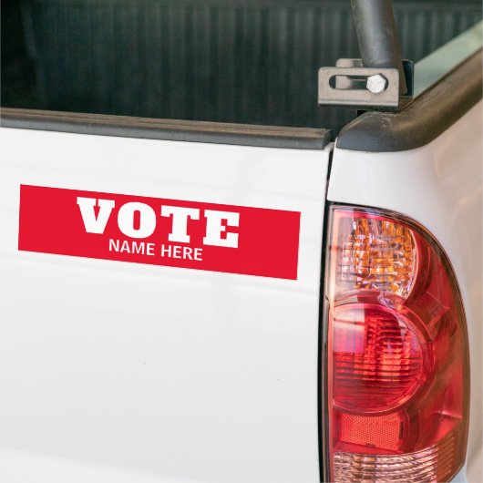 Aangepaste stemming kiezers kandidaat verkiezing bumpersticker (Op Truck)