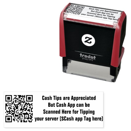 Aangepaste stempel met QR-code voor Tips (In situ)