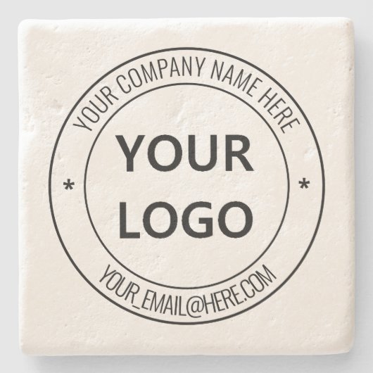 Aangepaste stempel voor je zakelijke Logo Stenen Onderzetter (Voorkant)