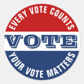 Aangepaste stemsticker ronde sticker (Voorkant)