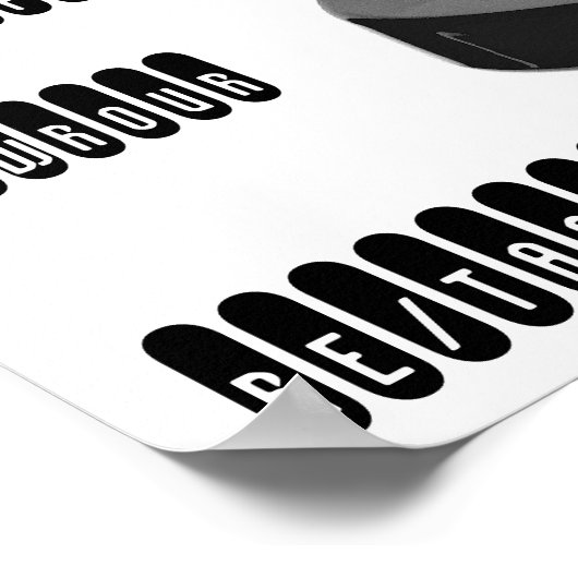 Aangepaste Steno Black Machine Print (Hoek)