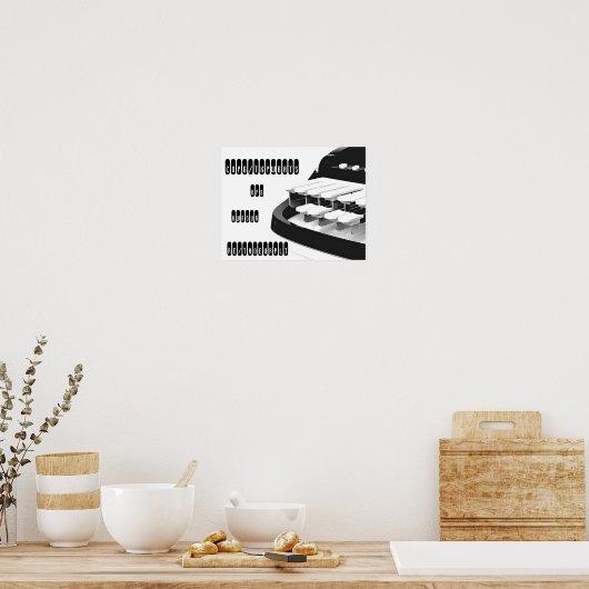 Aangepaste Steno Black Machine Print (Keuken)