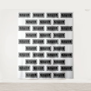 Aangepaste Step en Repeat Stoffen Achtergrond Wandkleed