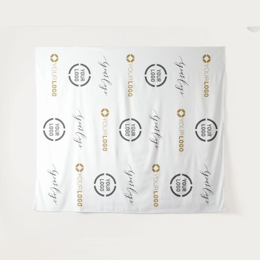 Aangepaste Step & Repeat Drie Logo Evenementen Ach Wandkleed (Voorkant (horizontaal))