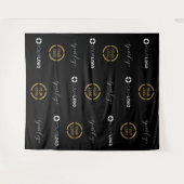 Aangepaste Step & Repeat Drie Logo Evenementen Ach Wandkleed (Voorkant (horizontaal))