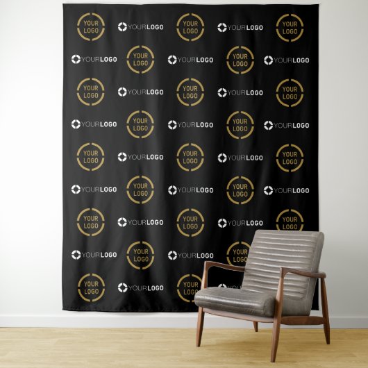 Aangepaste Step & Repeat-twee logo-evenementachter Wandkleed (In situ)
