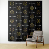 Aangepaste Step & Repeat Twee Logo Evenementen Ach Wandkleed (In situ)