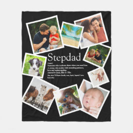 Aangepaste Stepdad Definition 9 Photo Collage Fleece Deken