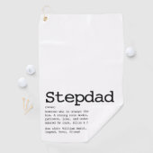 Aangepaste Stepdad Definition Black en White Golfhanddoek (Insitu)