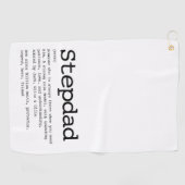 Aangepaste Stepdad Definition Black en White Golfhanddoek (Horizontaal)