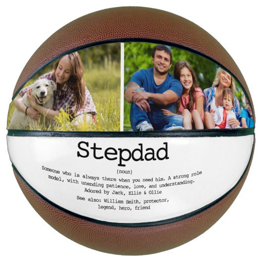Aangepaste Stepdad Definition Photo Basketball Basketbal (Voorkant)
