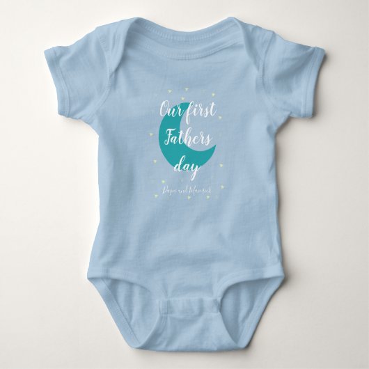 Aangepaste ster en Moon 1st Fathers dag Romper (Voorkant)