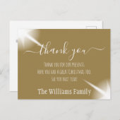 Aangepaste ster Kerstvakantie Bedankkaart Briefkaart (Voorkant / Achterkant)