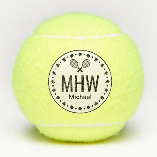 Aangepaste Ster Speler Tennisballen (Voorkant)