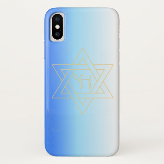 Aangepaste ster van David en Chai - iPhone 4/4S ho Case-Mate iPhone Case (Achterkant)