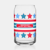 Aangepaste sterren en strepen 4th van juli Party F Blikvorm Glas (Voorkant)