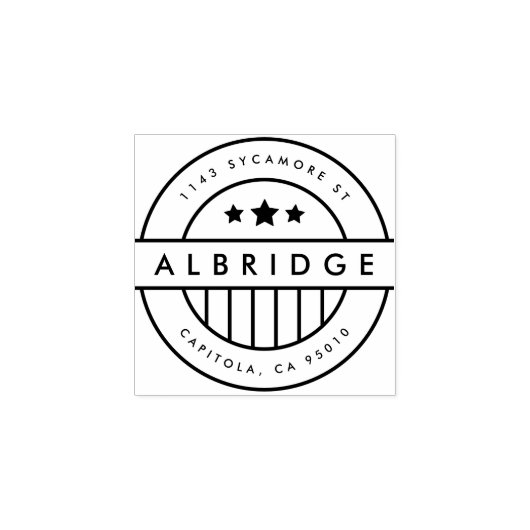 Aangepaste sterren en strepen Amerikaans retouradr Rubberstempel (Afrduk)