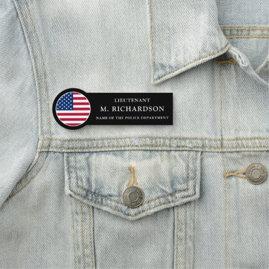 Aangepaste sterren en strepen Amerikaanse vlag pat Naamplaatje (In situ)